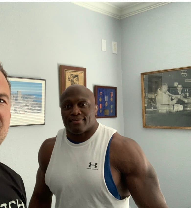 Bobby Lashley with a Strrretch practitioner